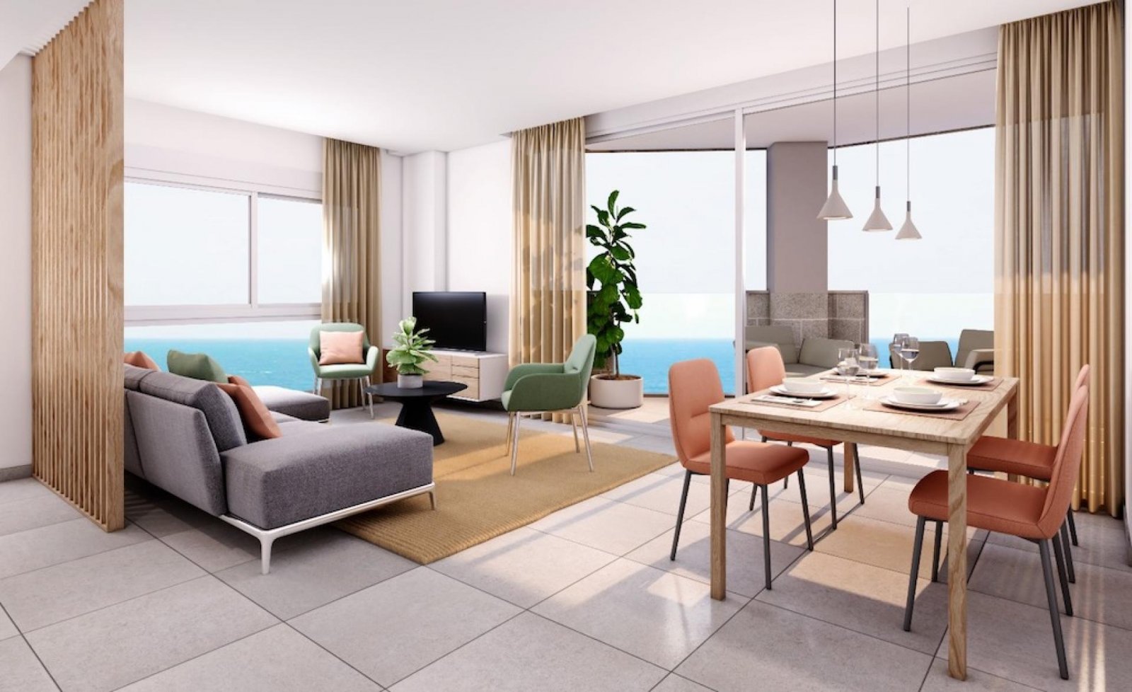 Strandnahes Apartment mit Pool, Fitness & Solarium