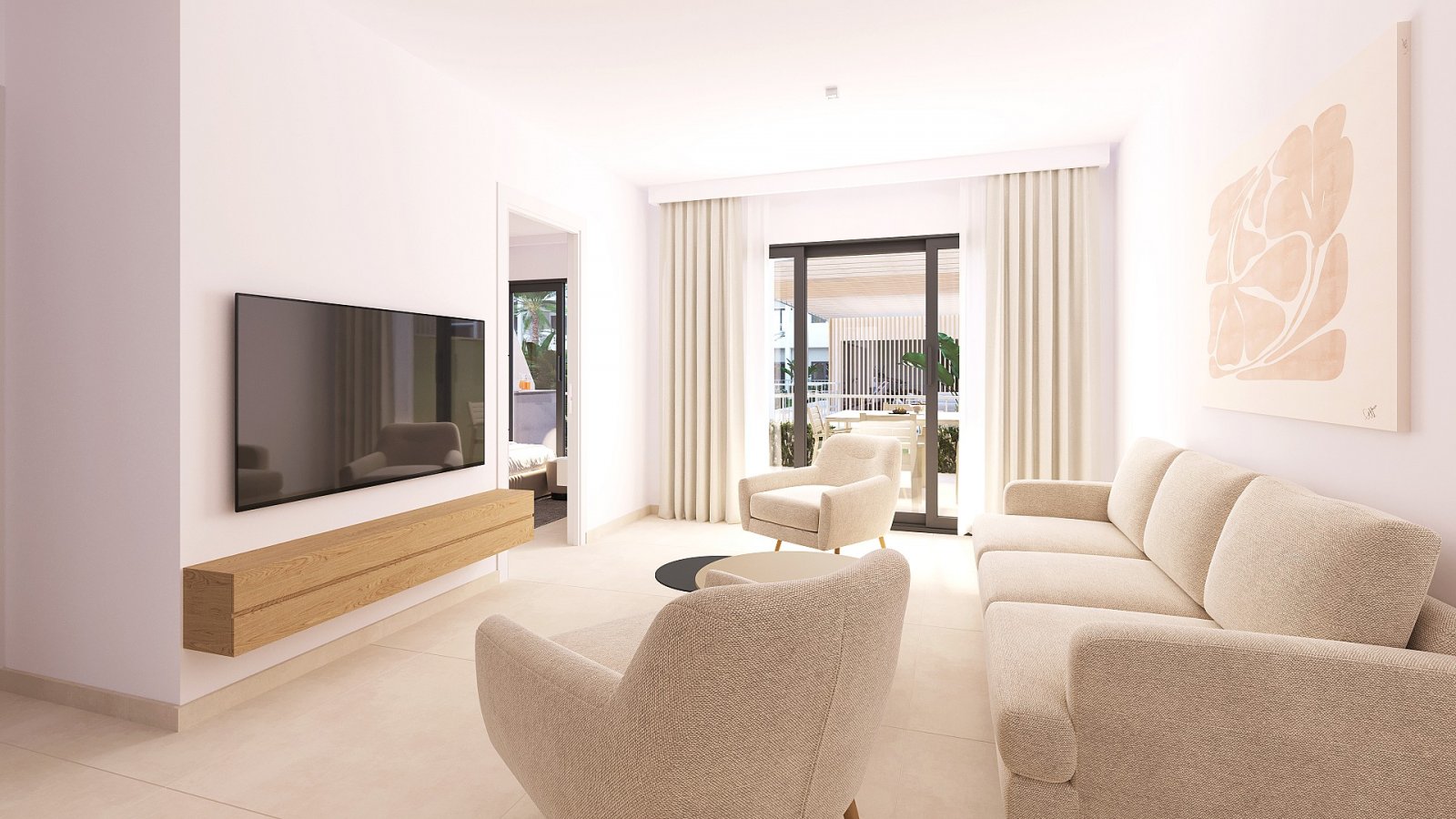 Exklusives Apartment mit eigener Terrasse und Poollandschaft