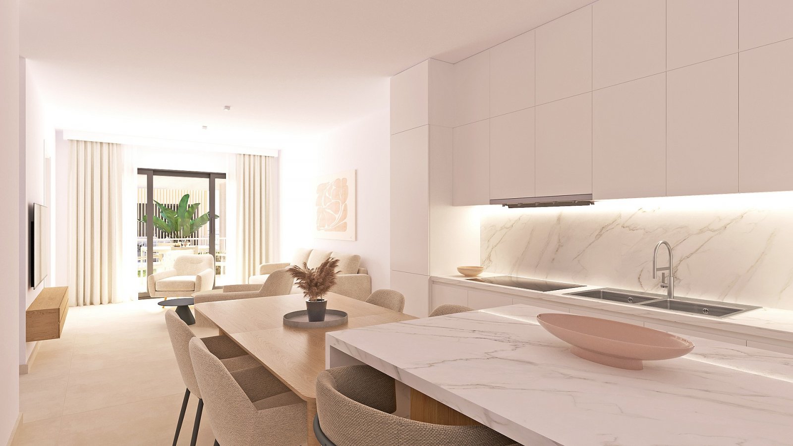 Exklusives Apartment mit eigener Terrasse und Poollandschaft