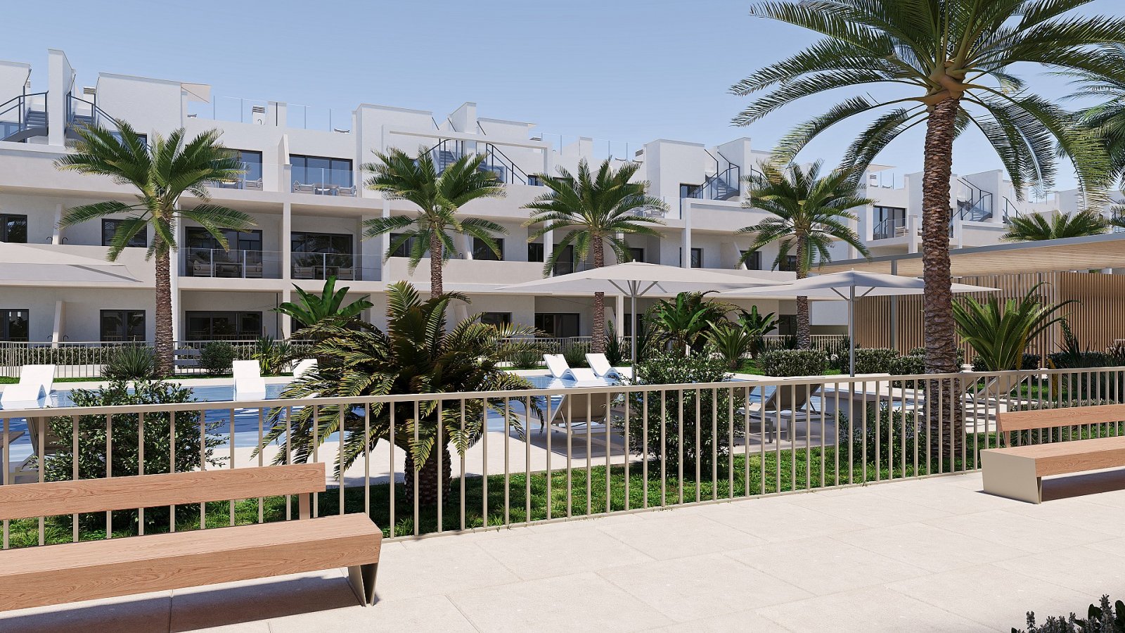 Exklusives Apartment mit eigener Terrasse und Poollandschaft