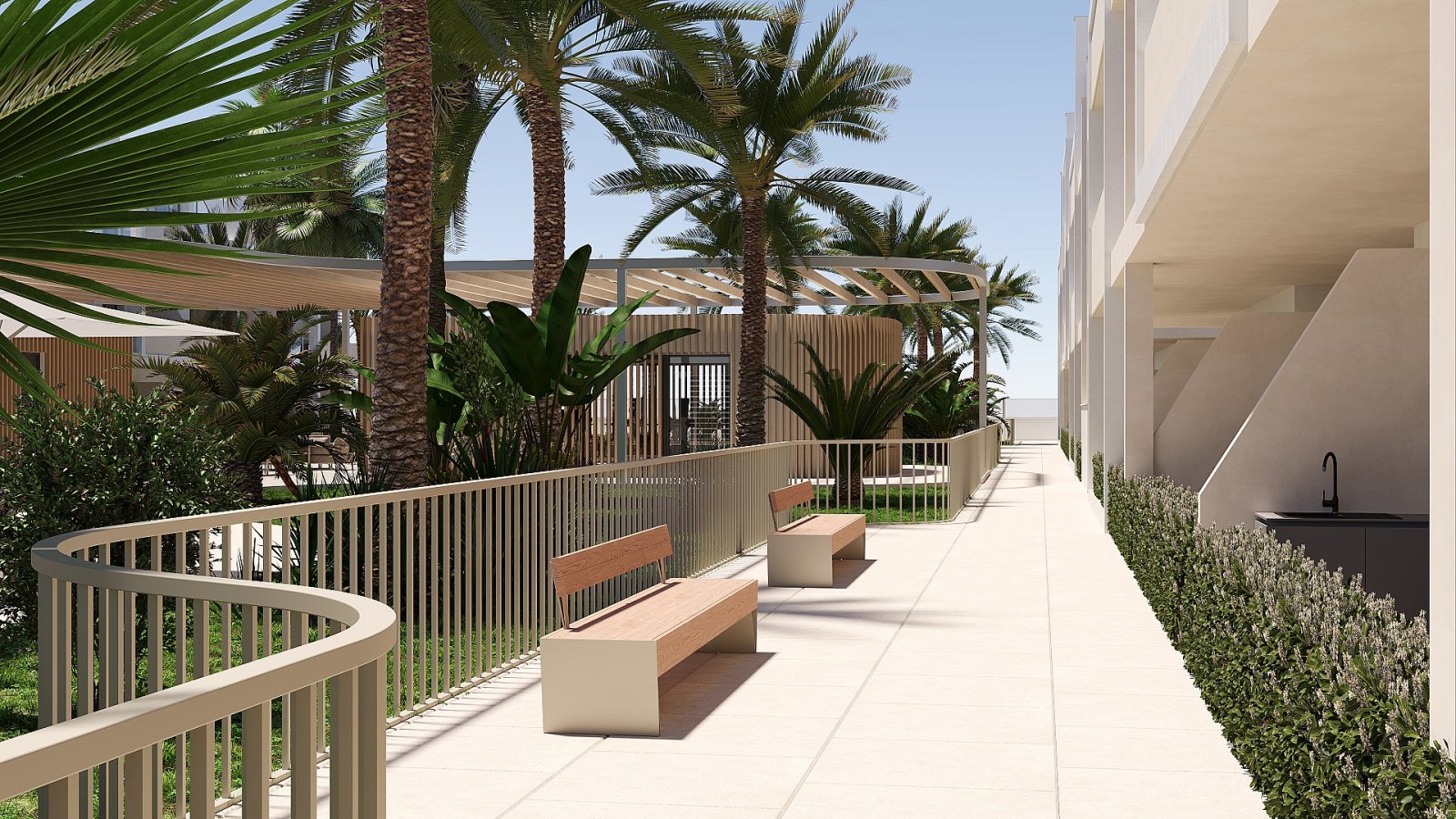 Exklusives Apartment mit eigener Terrasse und Poollandschaft