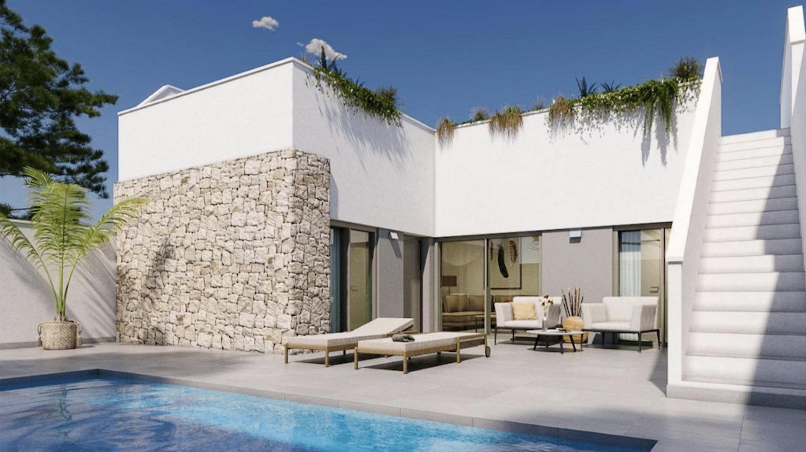 Pilar de la Horadada: Moderne Reihenhäuser mit Dachterrasse 