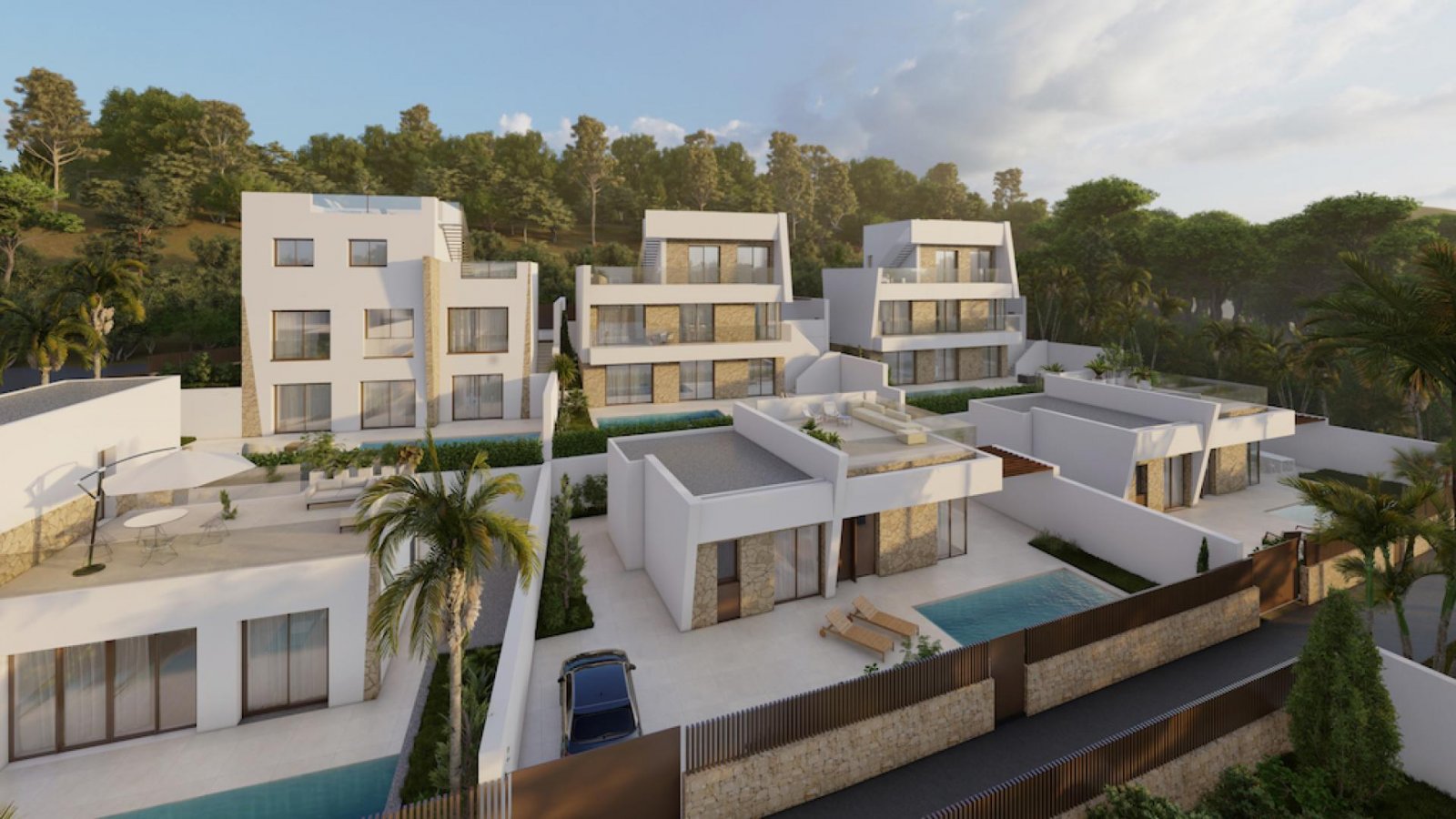 Moderne Villa mit 360° Panorama und Meerblick