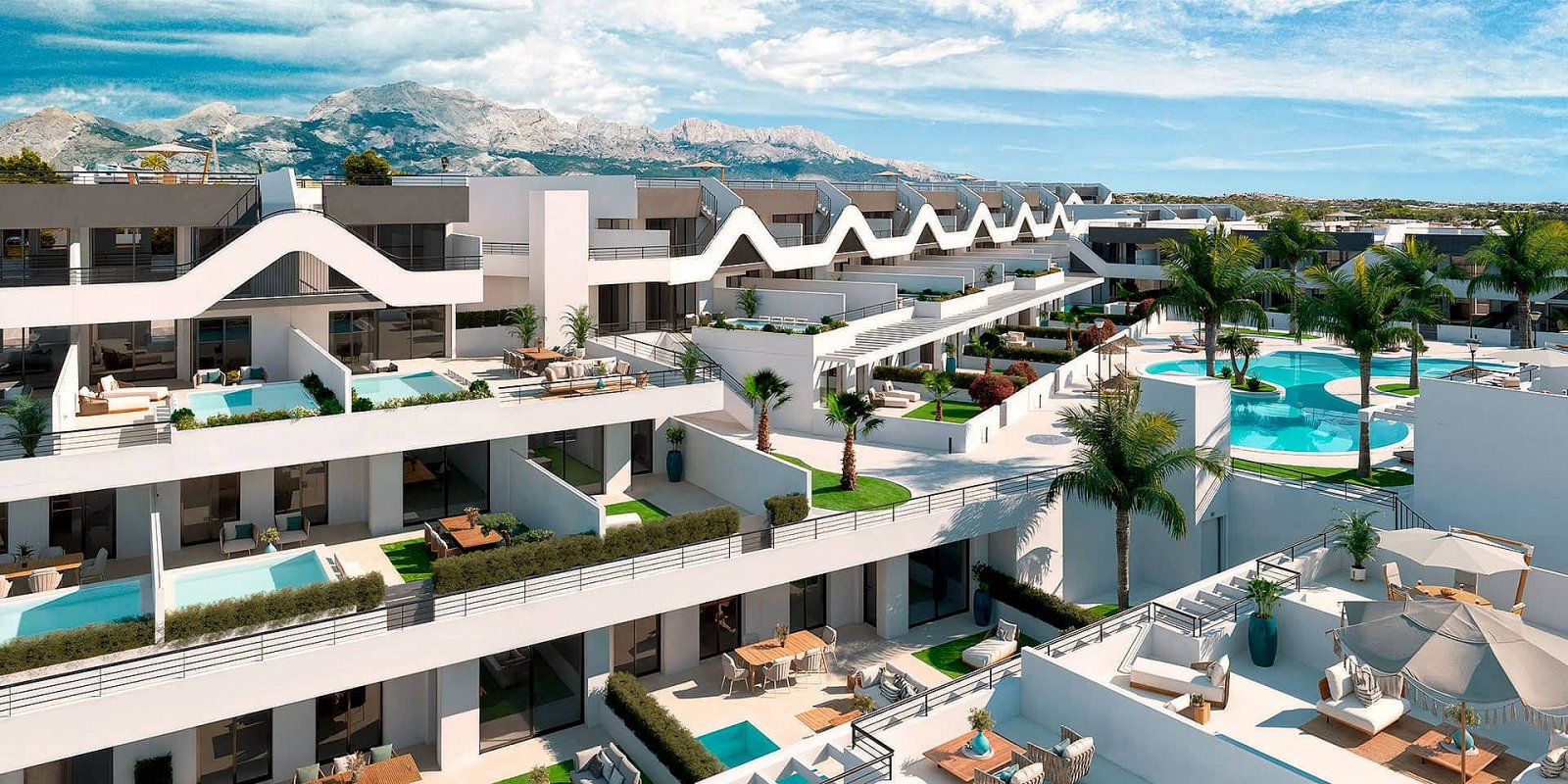 Moderne Wohnung mit Solarium und mediterranem Lebensgefühl