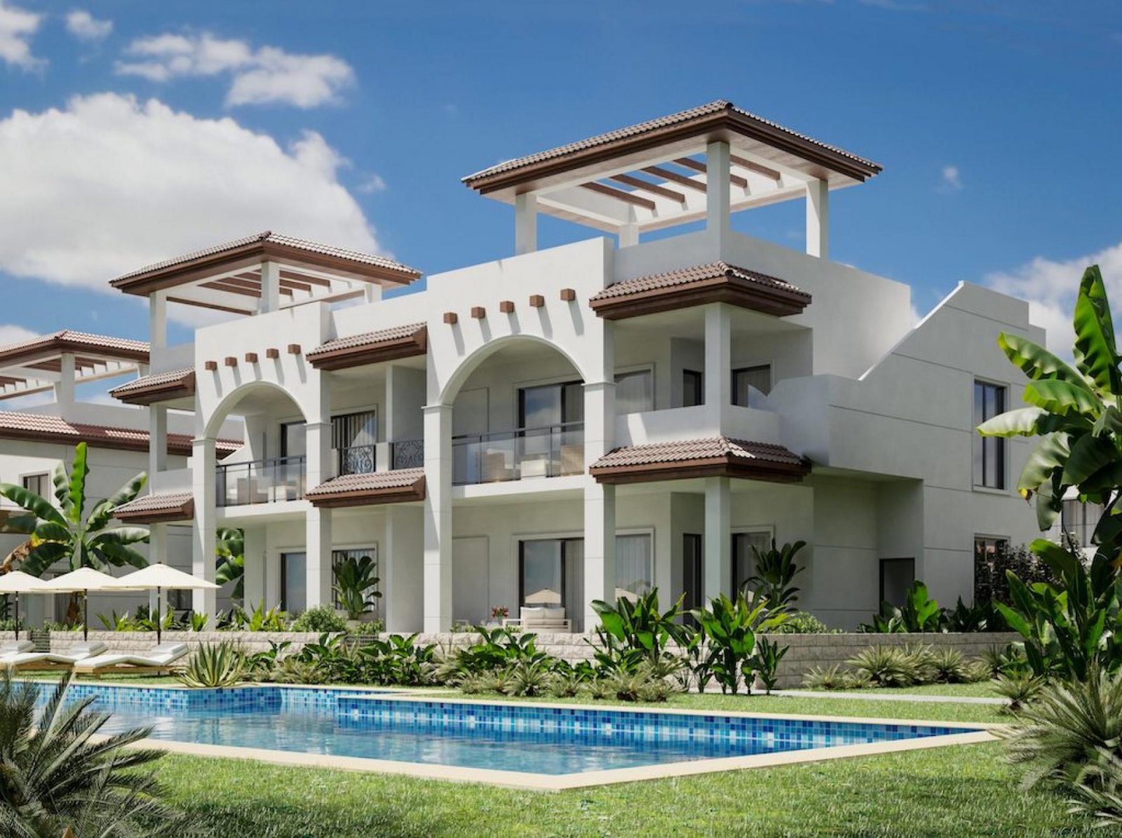 Sonnige Apartments mit Garten und Pool