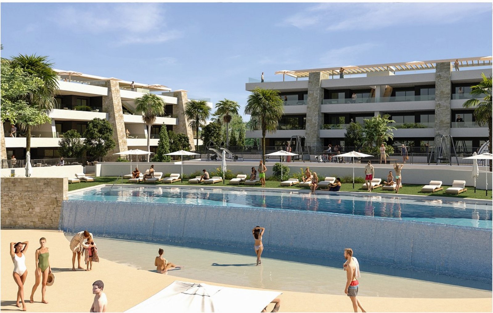 Sonniges Apartment mit 3 Schlafzimmern & Pool
