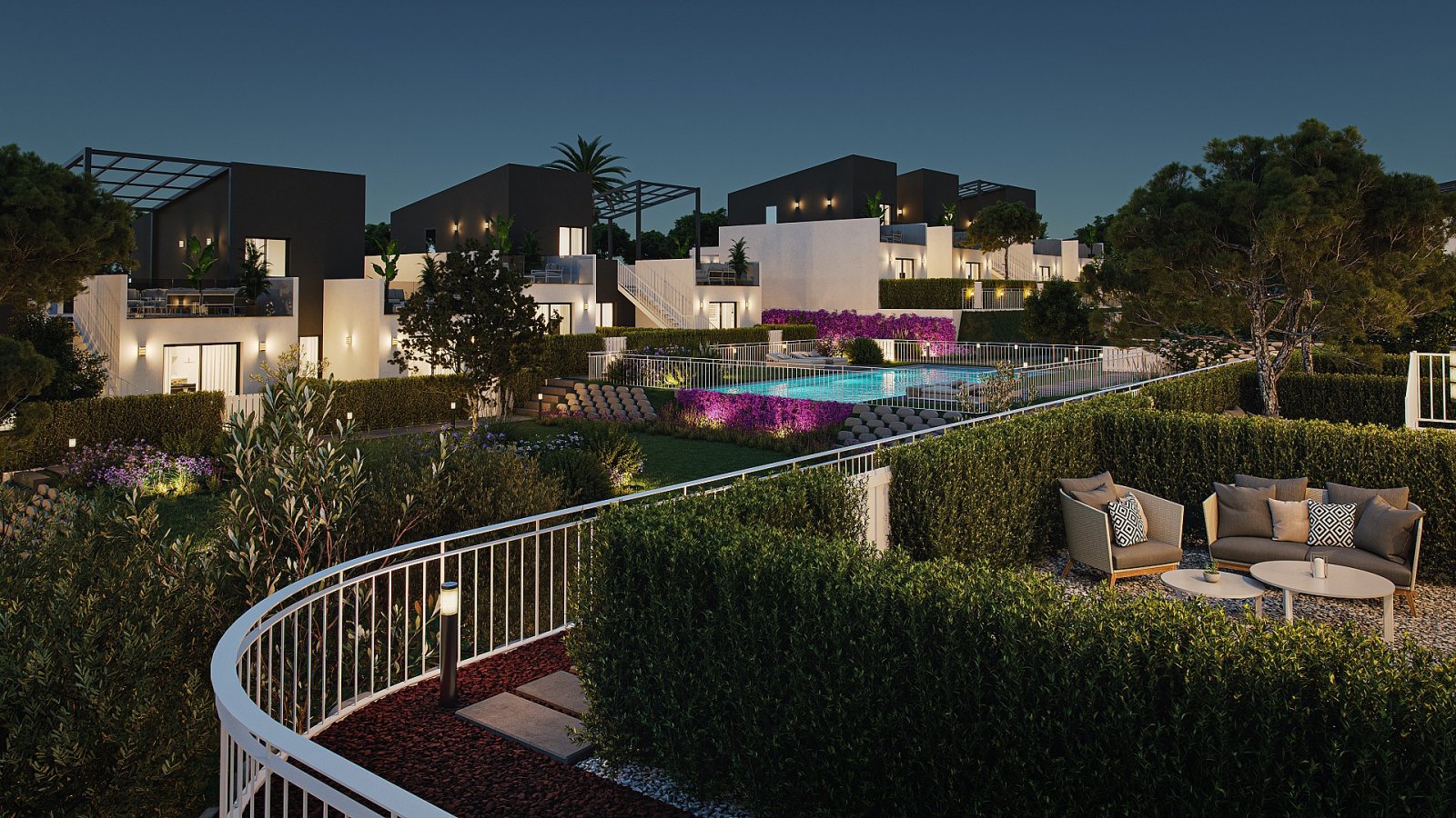 Elegante Villa mit 2 Schlafzimmern und Gemeinschaftspool