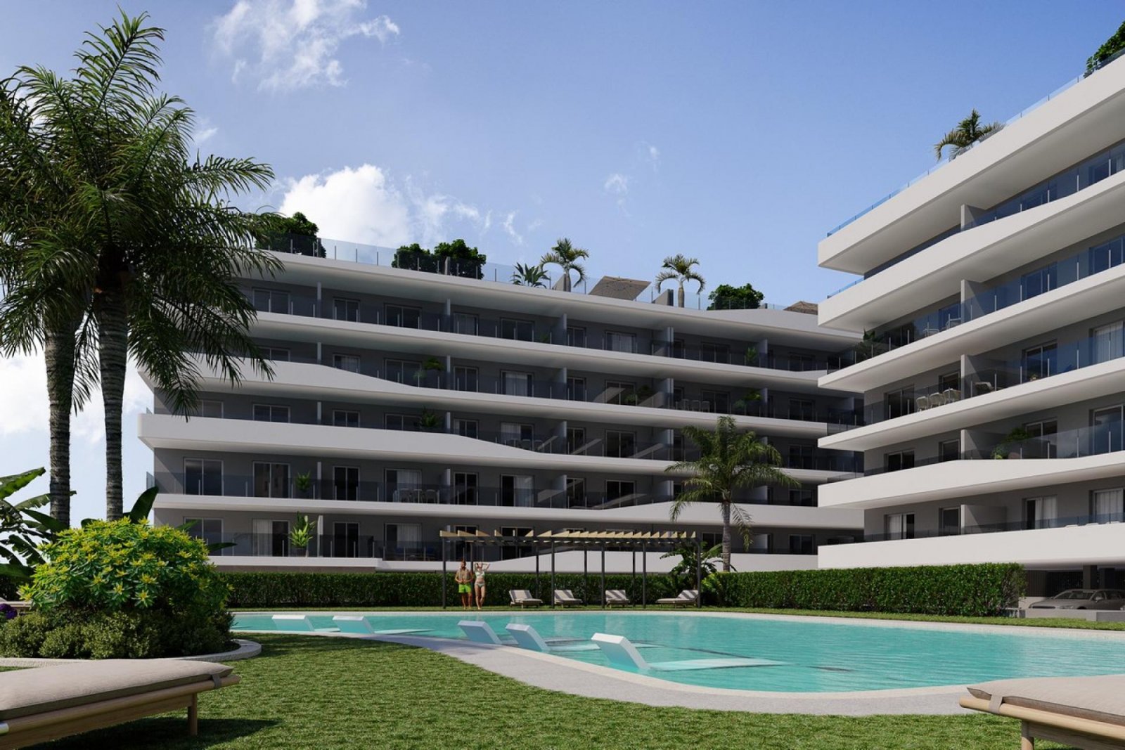 Santa Pola: Mediterrane Apartments mit Dachsolarium 