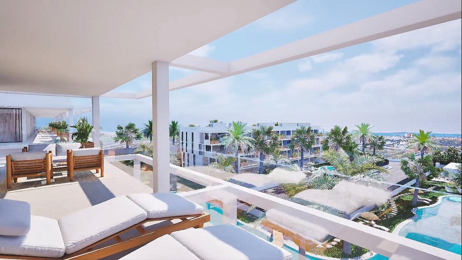 Mar de Cristal: Modernes 2-Zimmer-Apartment mit Garten, Pool & Tiefgarage 