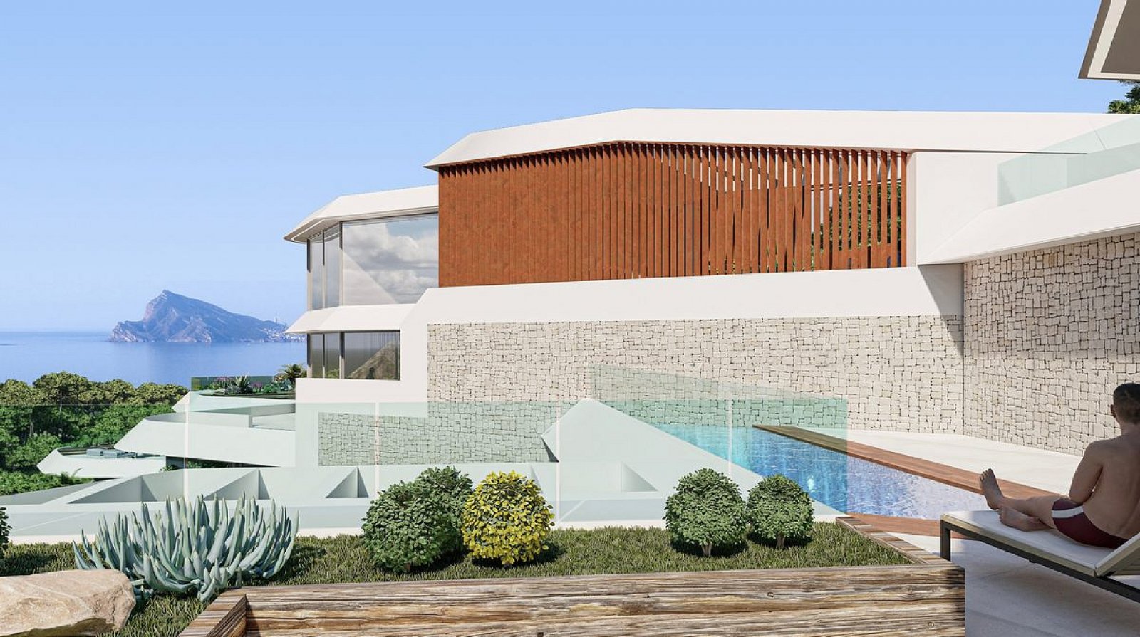 Moderne Luxusvilla mit privatem Pool und Terrasse