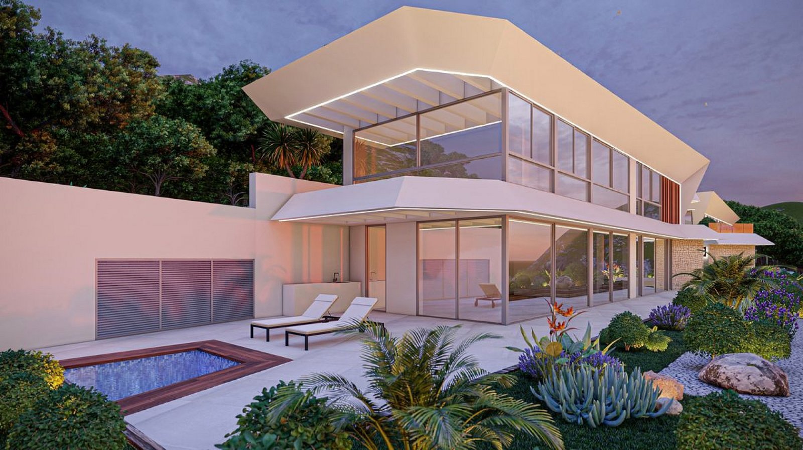 Moderne Luxusvilla mit privatem Pool und Terrasse