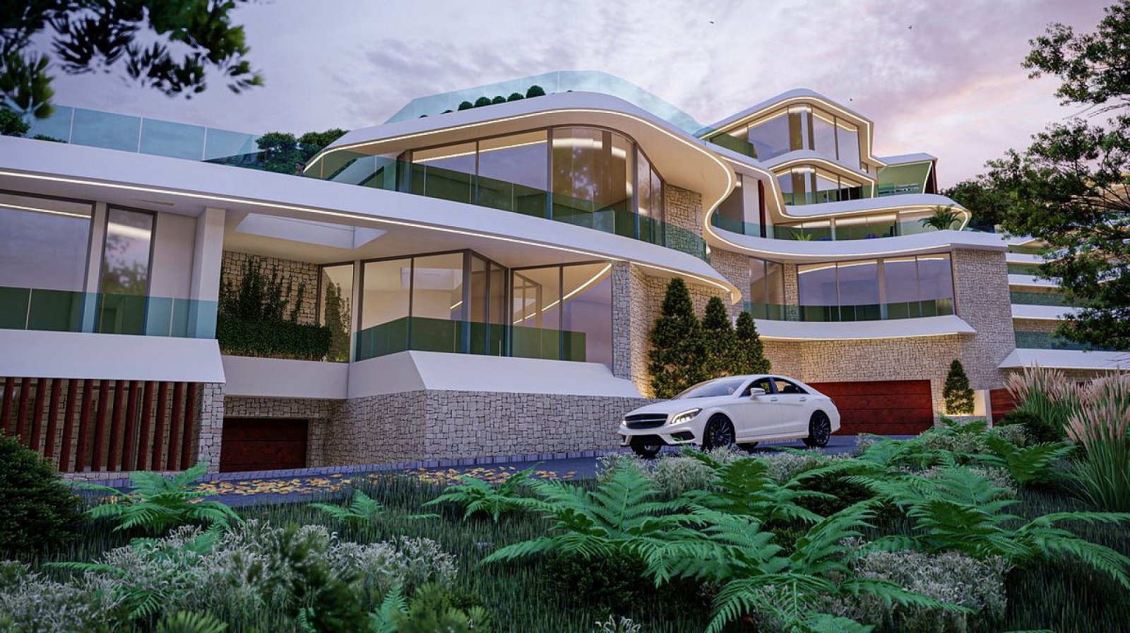 Moderne Luxusvilla mit privatem Pool und Terrasse