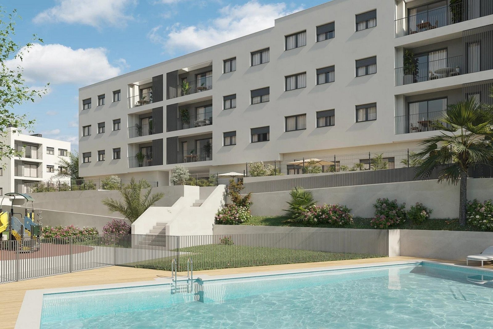 Alicante: Modernes 2-Zimmer-Apartment mit Terrasse & Pool 
