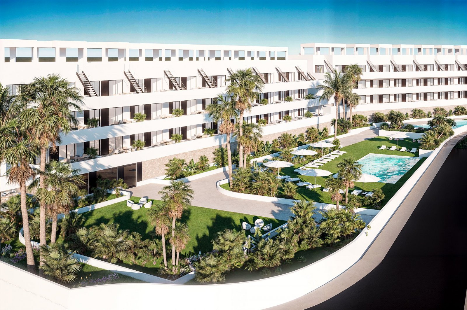 Finestrat: Modernes Apartment mit Solarium und Pool 