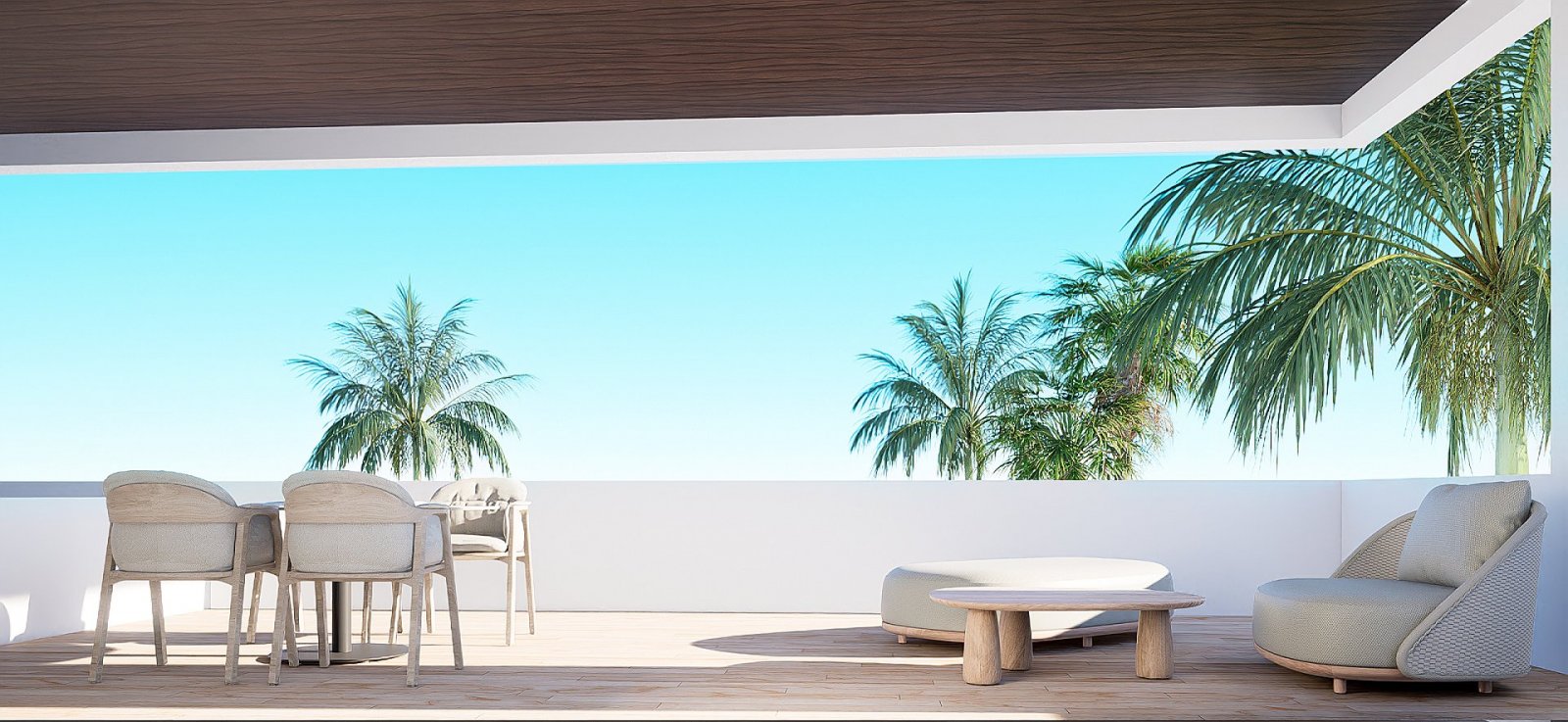 Modernes Apartment mit Solarium und Pool