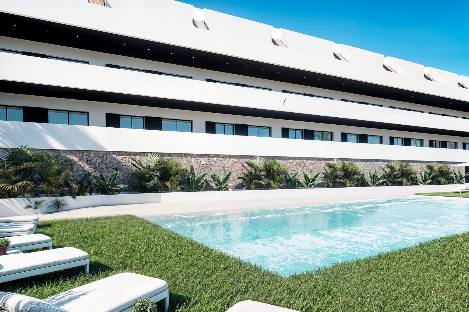 Modernes Apartment mit Solarium und Pool