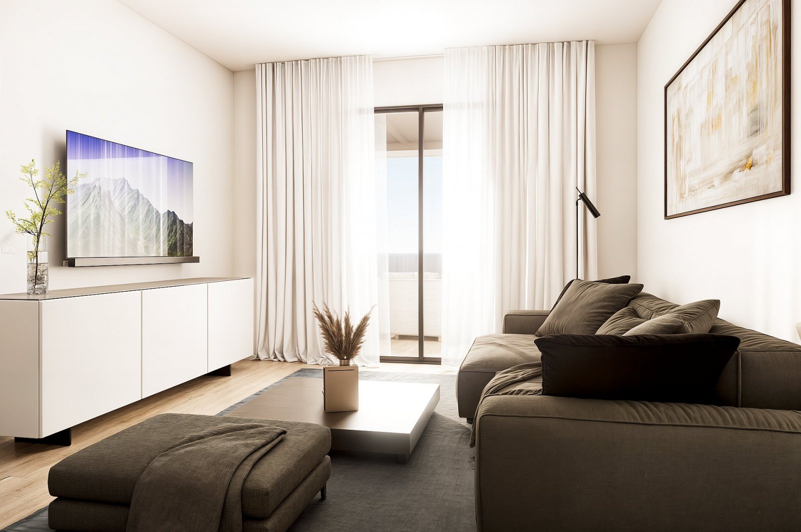 Modernes Apartment mit Solarium und Pool