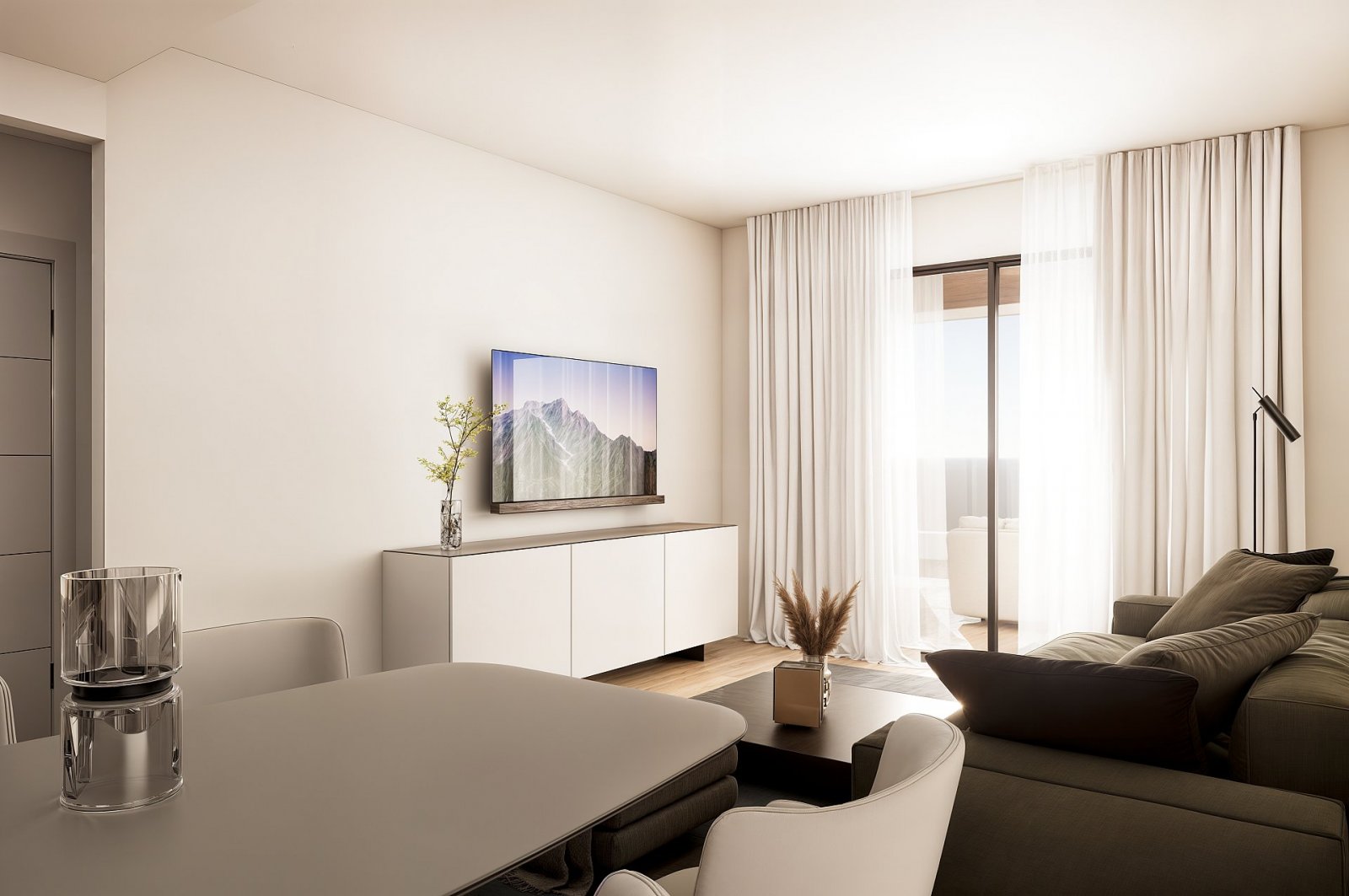 Modernes Apartment mit Solarium und Pool