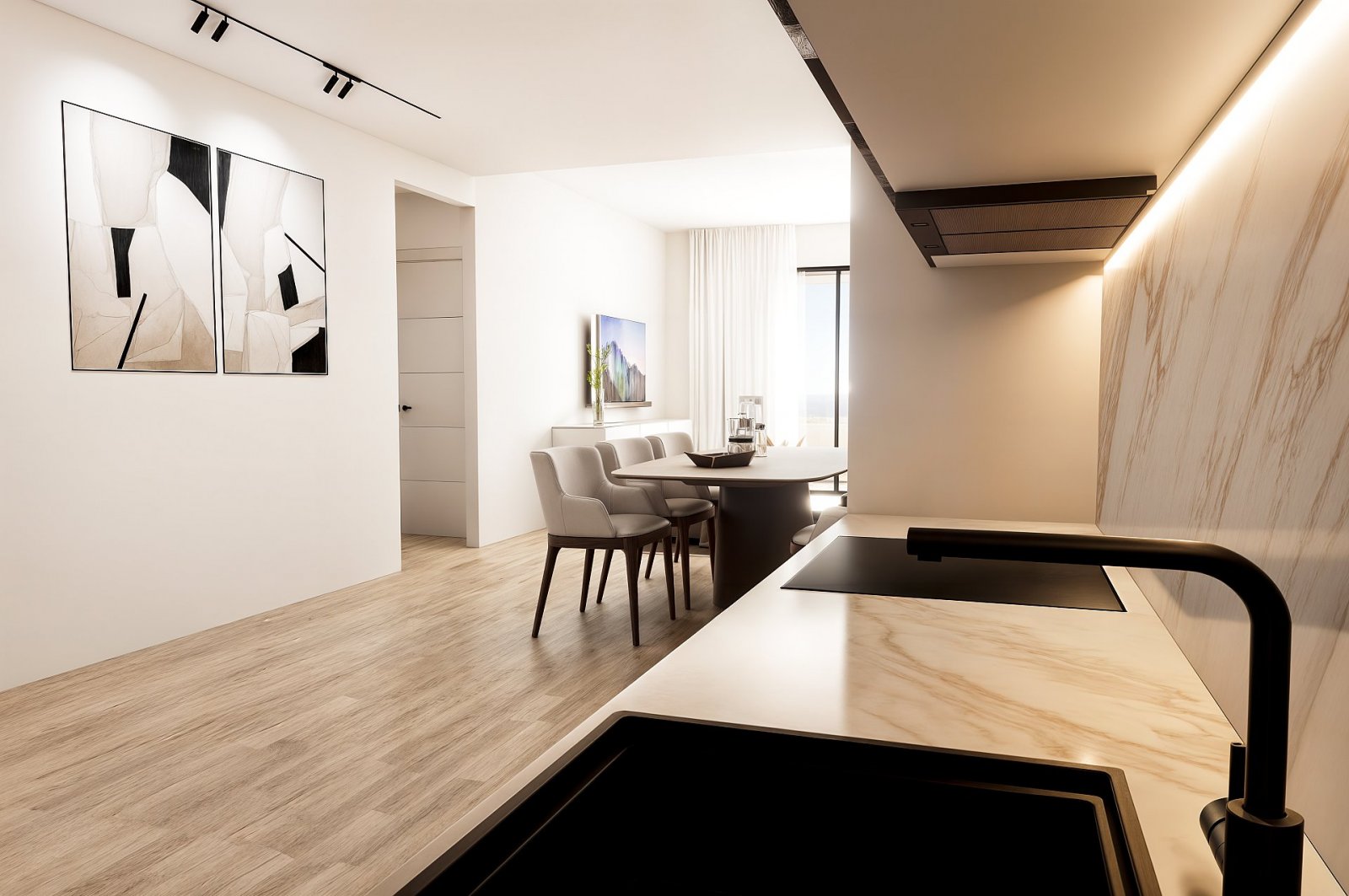 Modernes Apartment mit Solarium und Pool