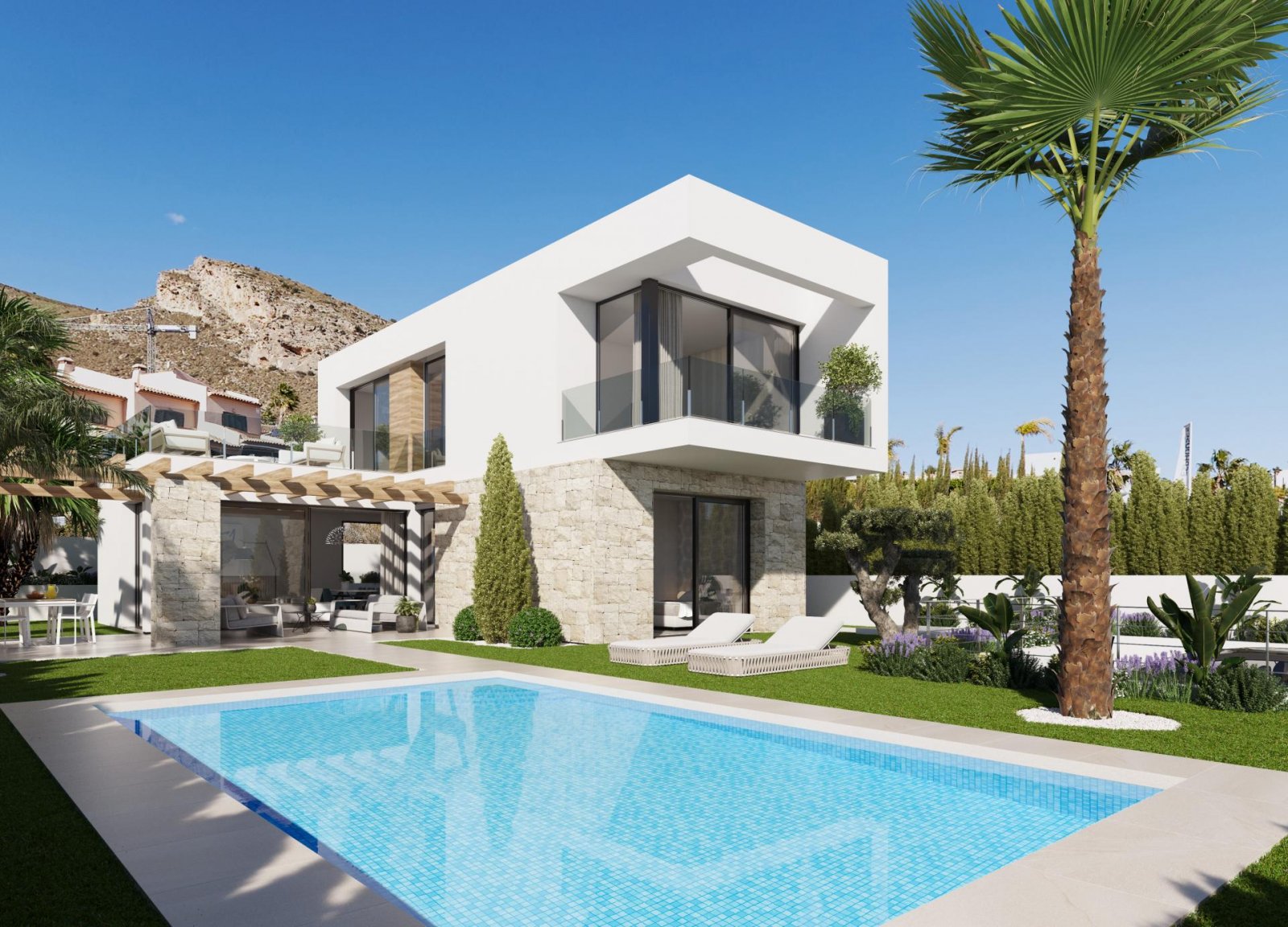 Exklusive Neubauvilla mit Pool, 3 Schlafzimmern & Privatparkplatz