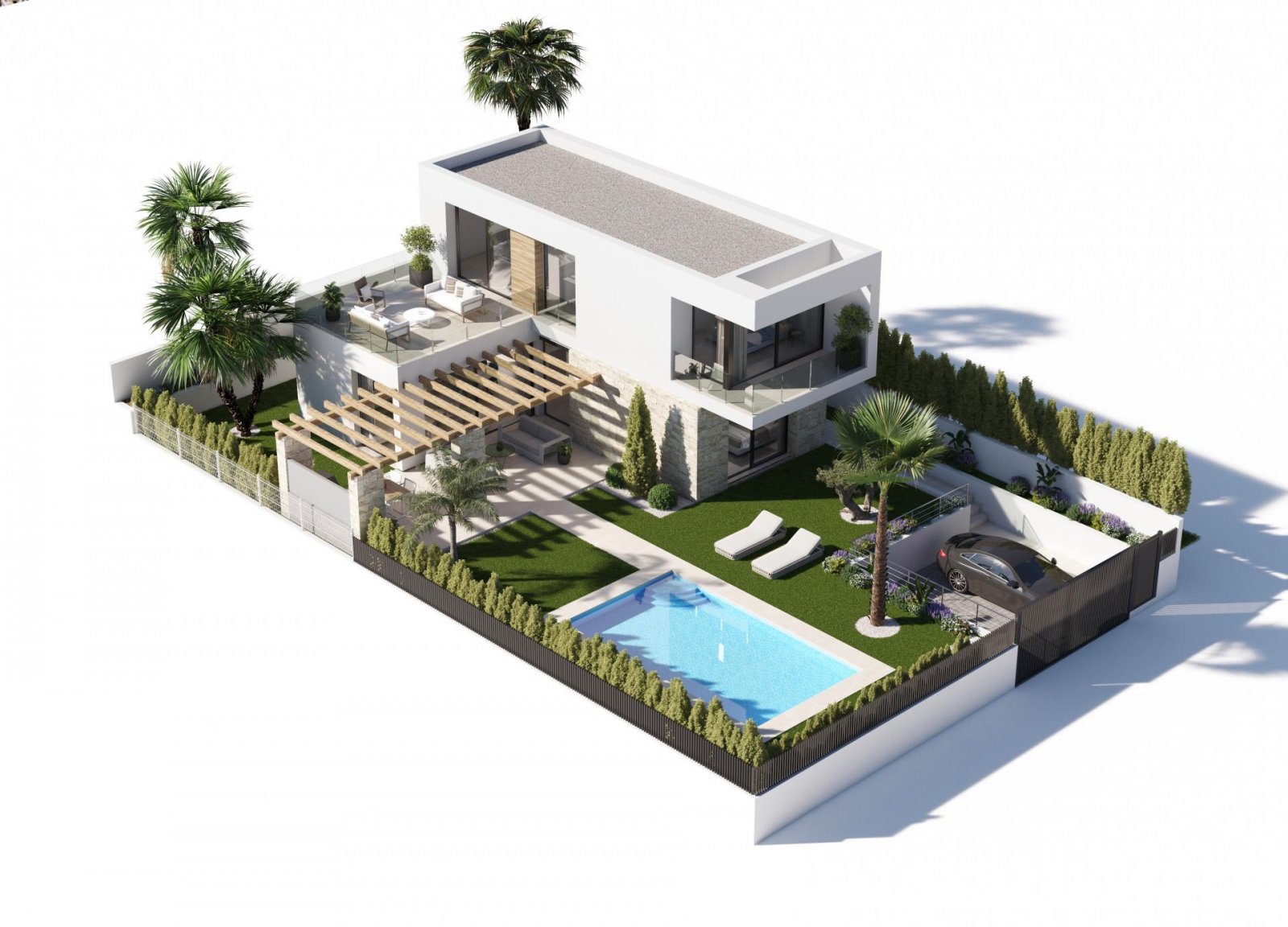 Exklusive Neubauvilla mit Pool, 3 Schlafzimmern & Privatparkplatz