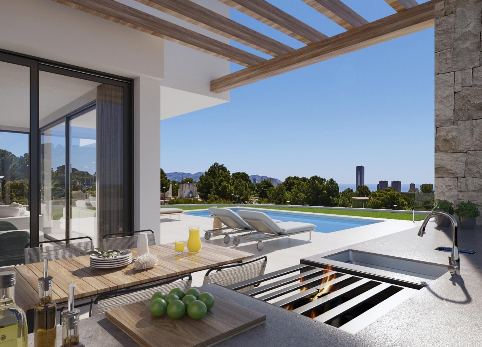 Exklusive Neubauvilla mit Pool, 3 Schlafzimmern & Privatparkplatz
