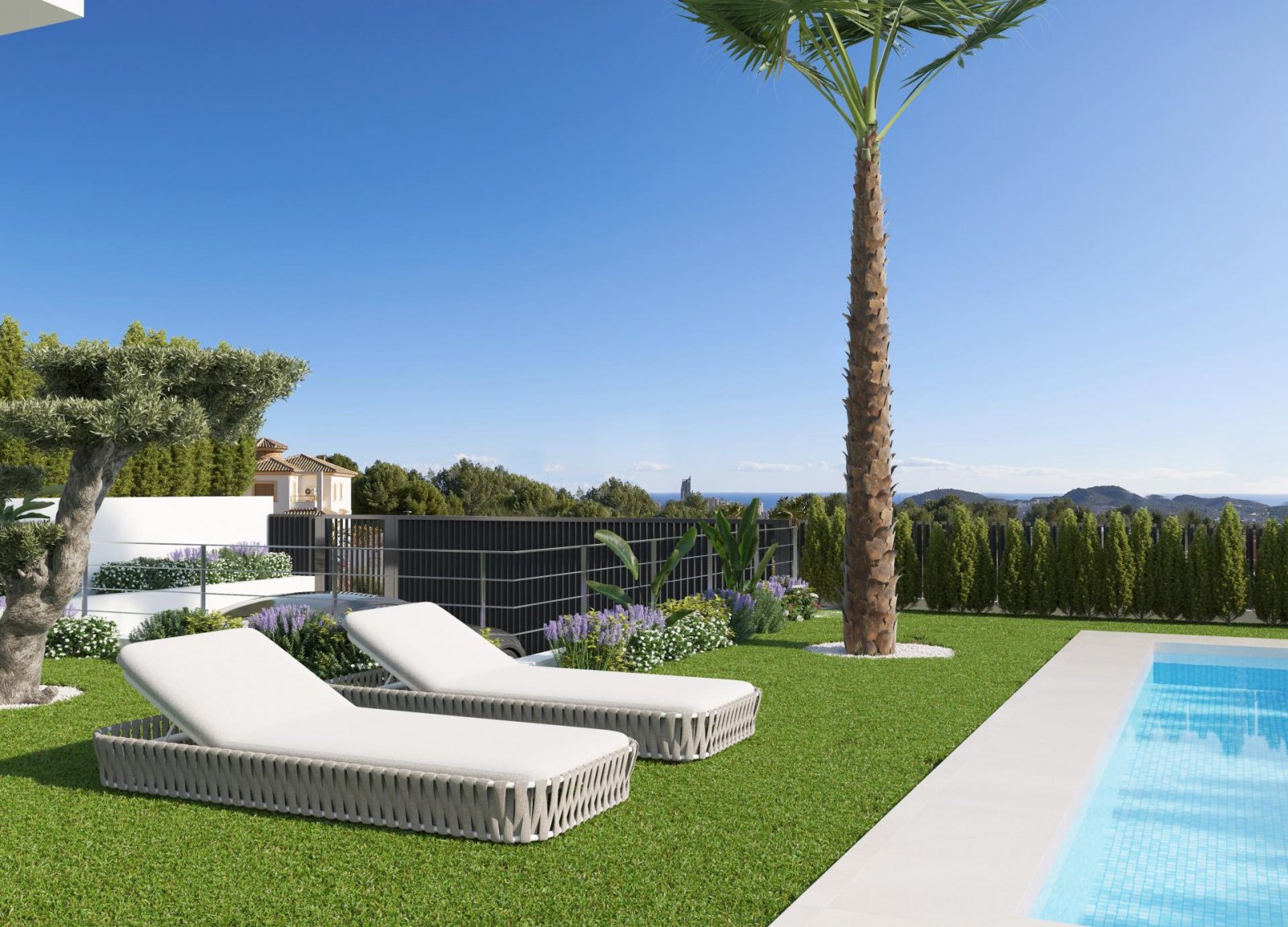 Exklusive Neubauvilla mit Pool, 3 Schlafzimmern & Privatparkplatz