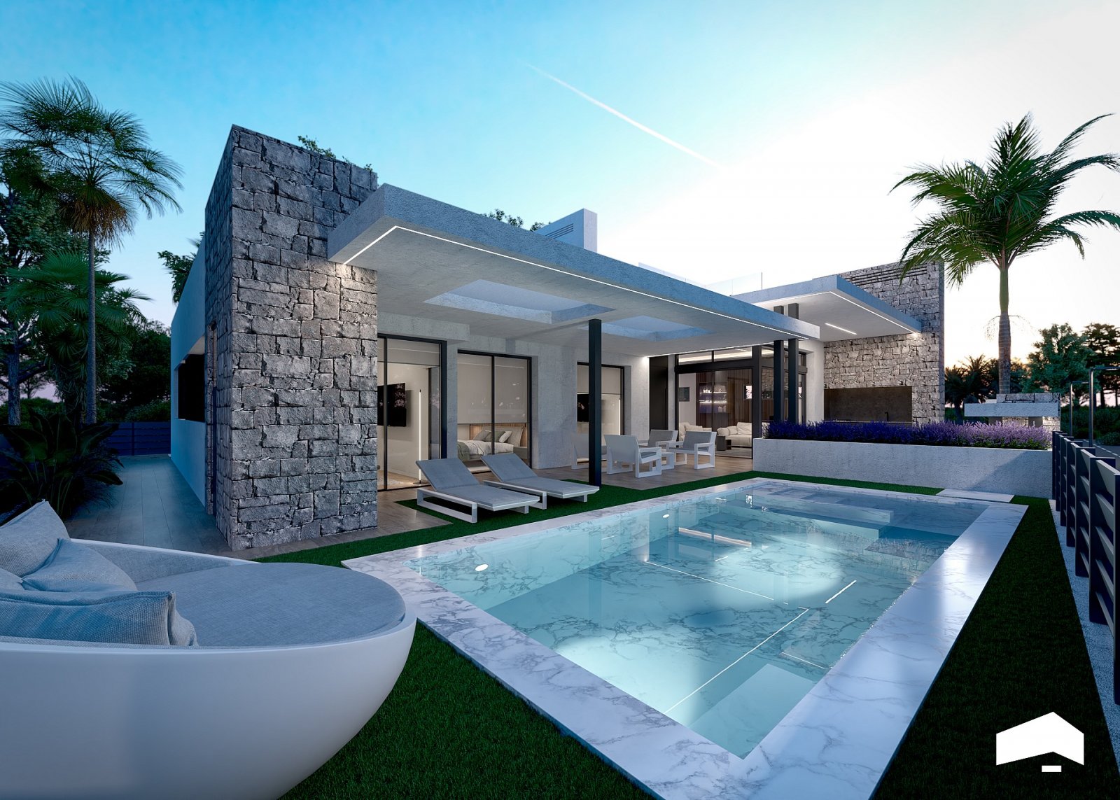 Exklusive Villa mit privatem Pool im Resort