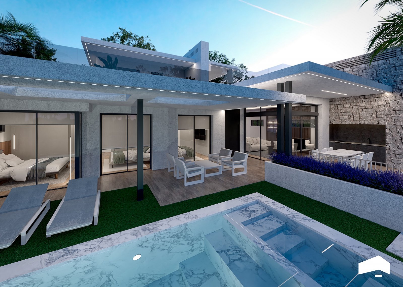Exklusive Villa mit privatem Pool im Resort