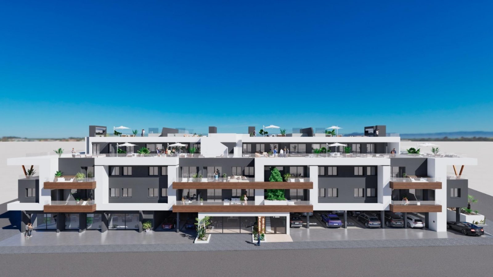 Benijòfar: Stilvolles Dachterrassenapartment mit Pool 