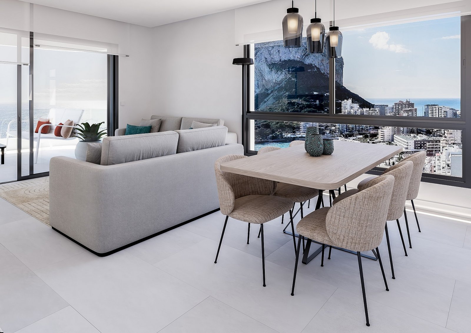 Strandapartment in Calpe mit Meerblick und Infinity-Pool