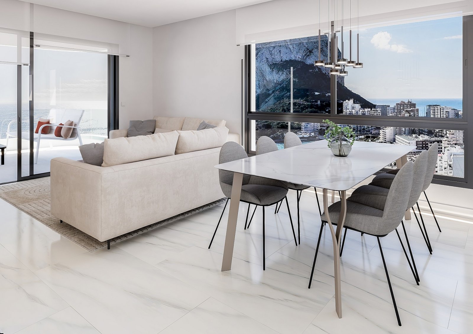 Luxusapartments direkt am Strand von Calpe mit Meerblick
