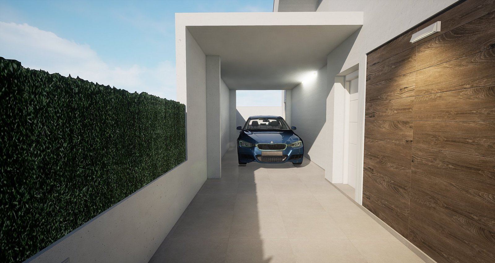 Moderne Villa mit privatem Pool und Carport
