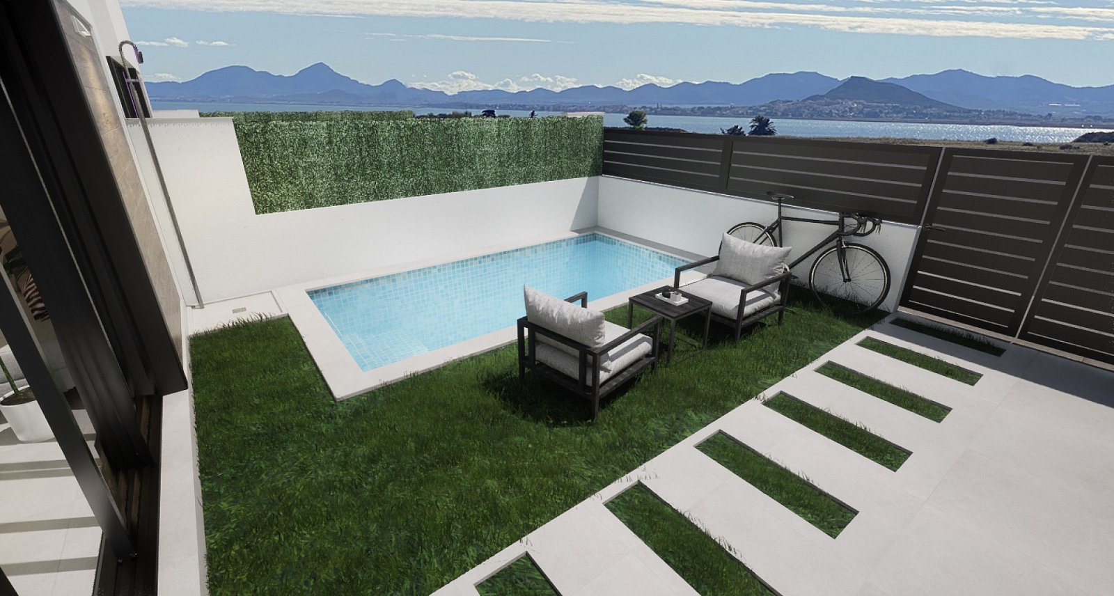 Moderne Villa mit privatem Pool und Carport