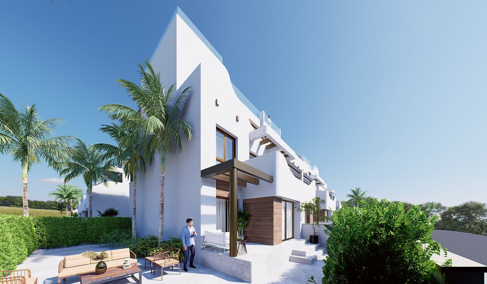 Mediterranes Wohnen mit Garten & Pool