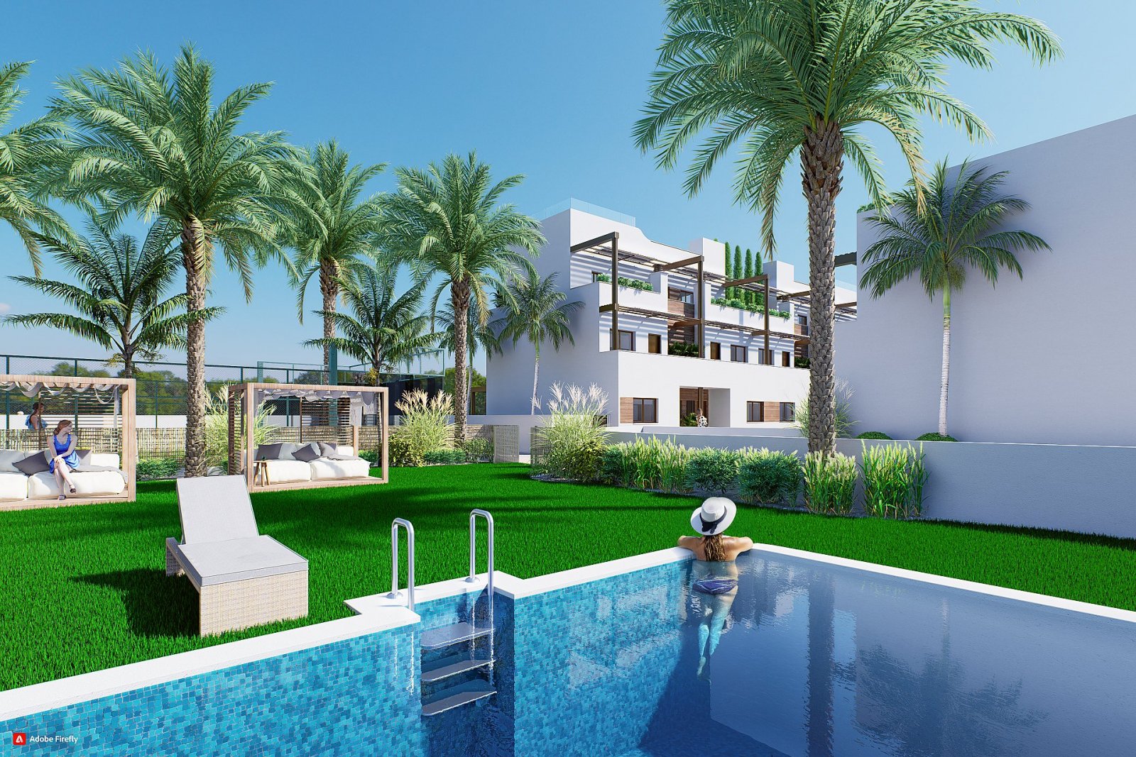 Mediterranes Wohnen mit Garten & Pool