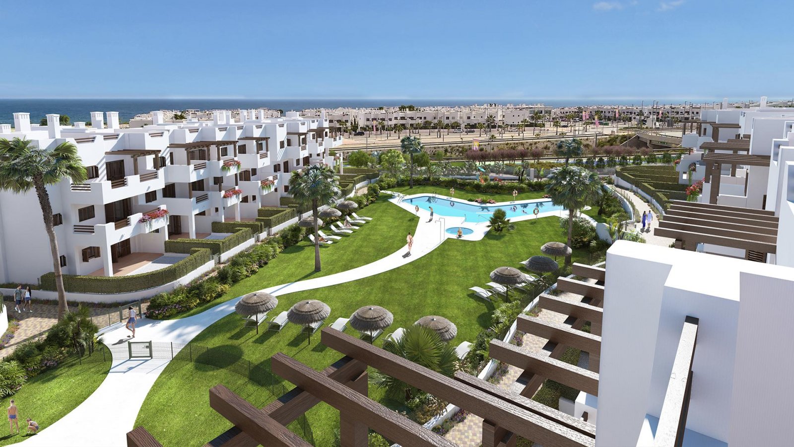 Traumapartment mit Terrasse & Pool in Strandnähe