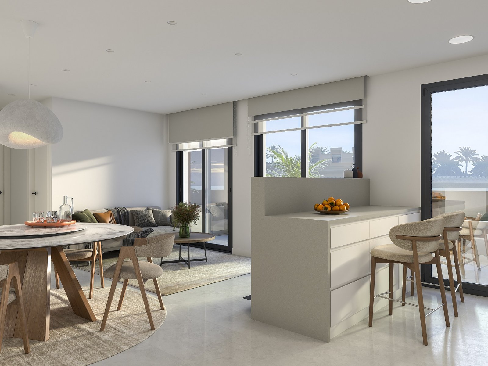 Modernes City-Apartment mit 2 Bädern und Terrasse