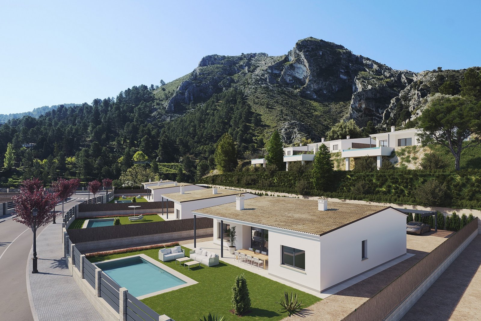 Penaguila: Traumvilla mit Pool und Panoramablick auf die Berge 