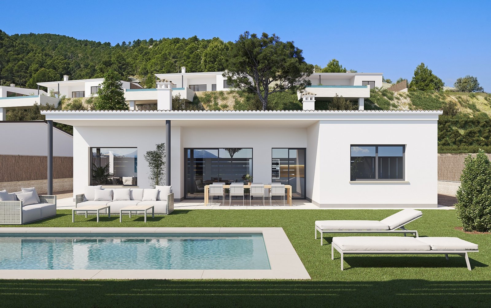Moderne Villa mit Pool und traumhaftem Bergpanorama