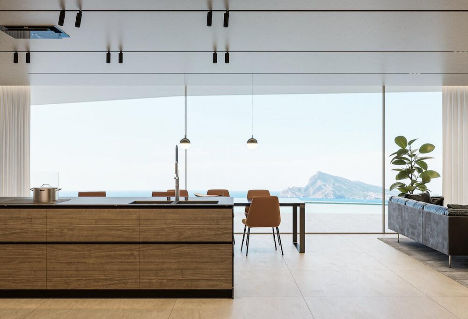 Designvilla in Altea mit Infinity-Pool und Meerblick
