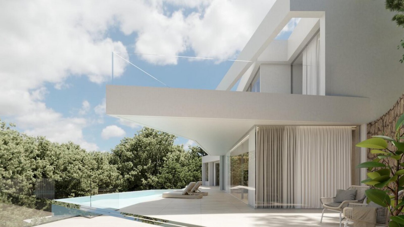 Designvilla in Altea mit Infinity-Pool und Meerblick