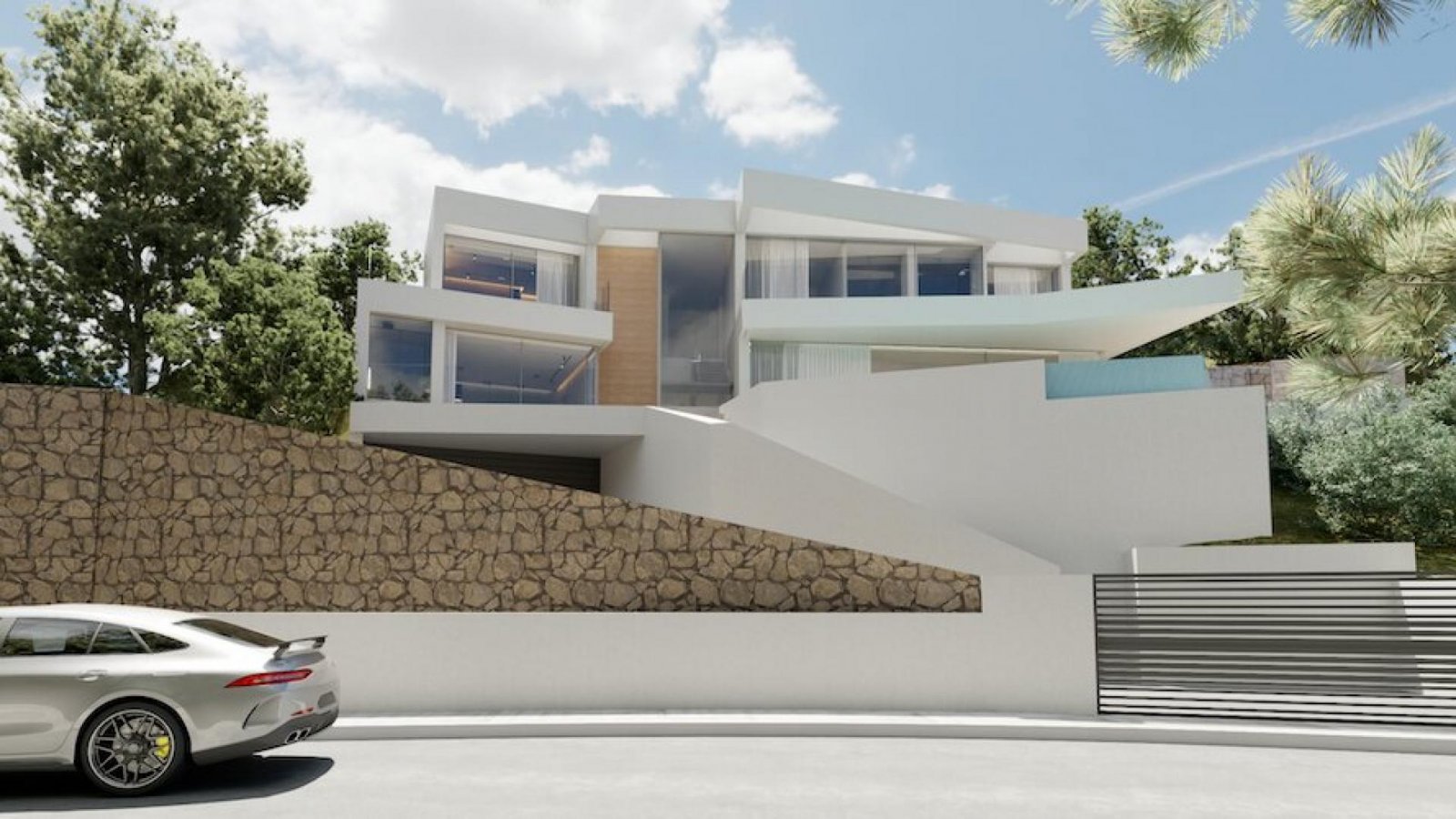 Designvilla in Altea mit Infinity-Pool und Meerblick