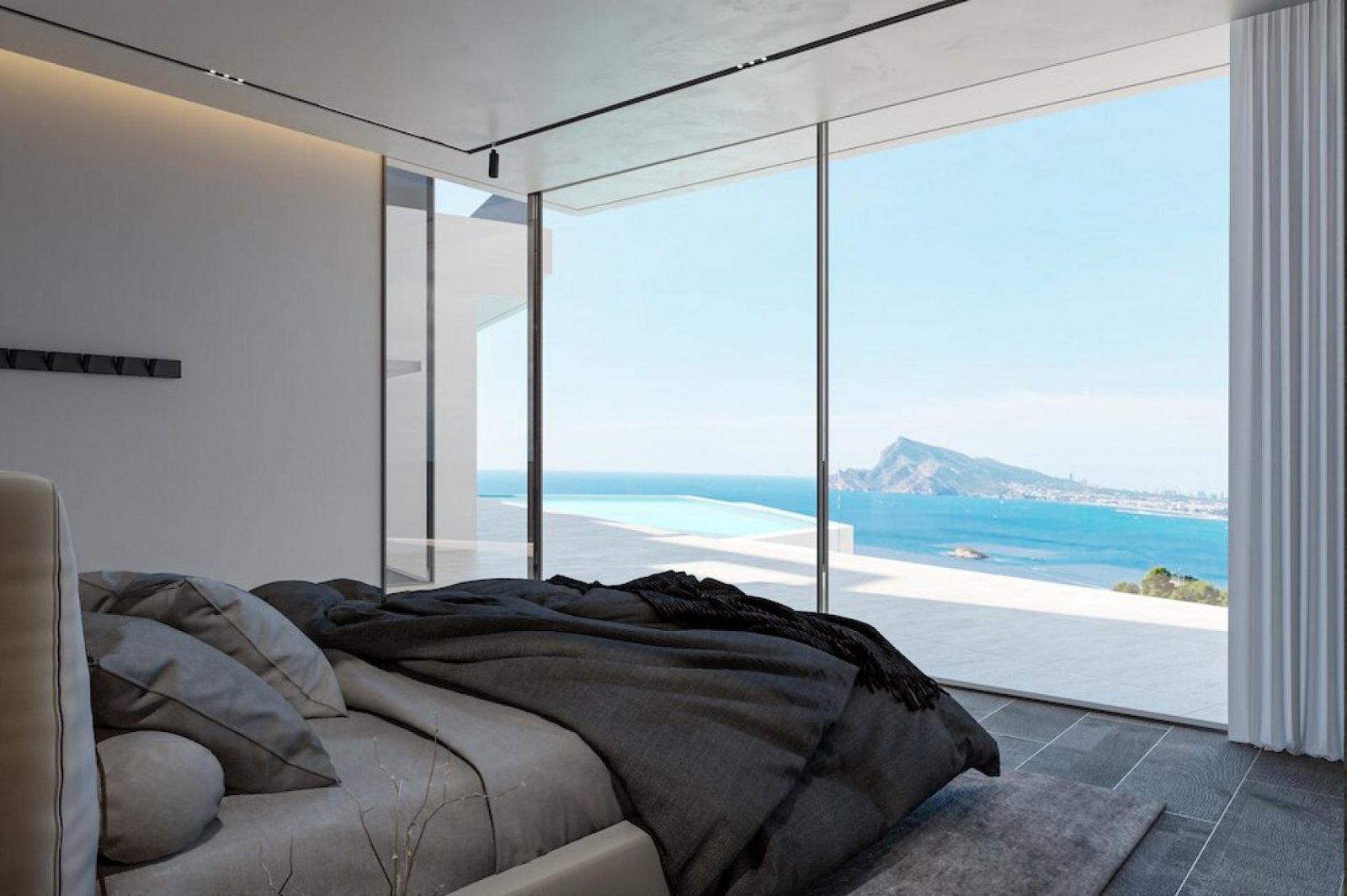 Designvilla in Altea mit Infinity-Pool und Meerblick