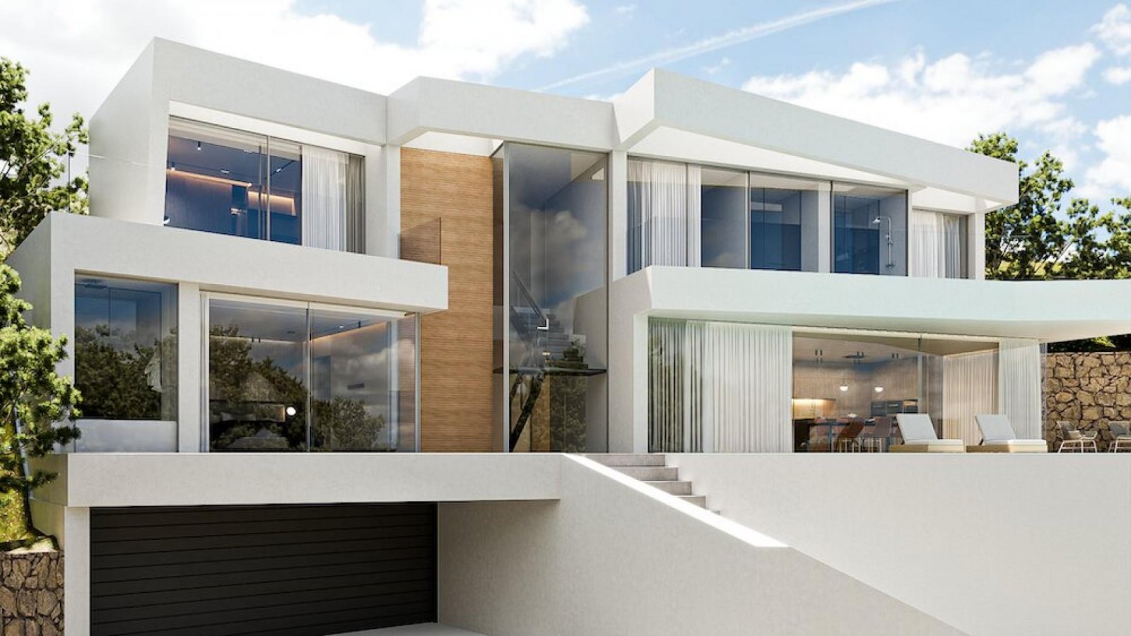 Designvilla in Altea mit Infinity-Pool und Meerblick