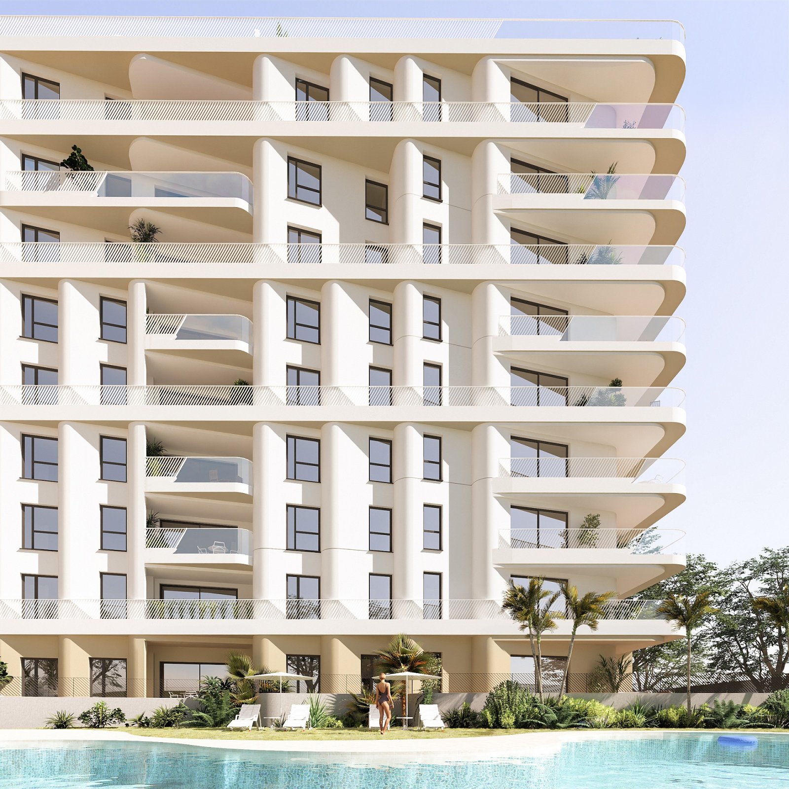 Villajoyosa: Stilvolles Apartment mit Innen- und Außenpool 
