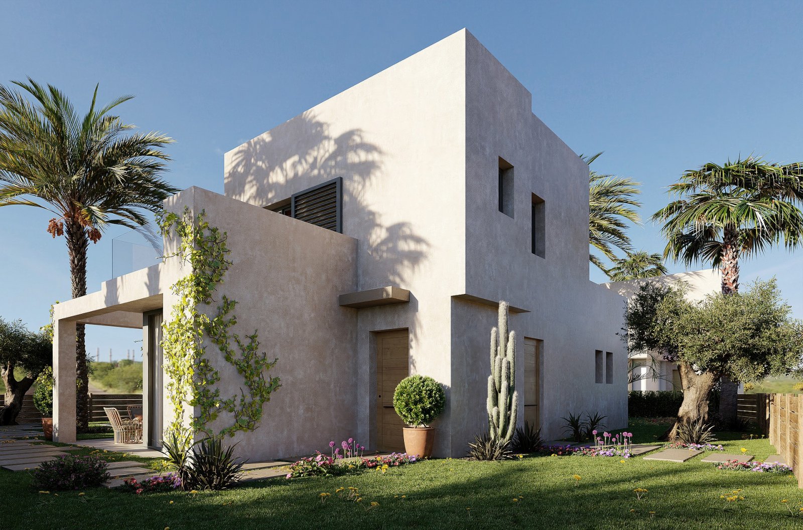 Moderne Designvilla mit großzügigen Terrassen