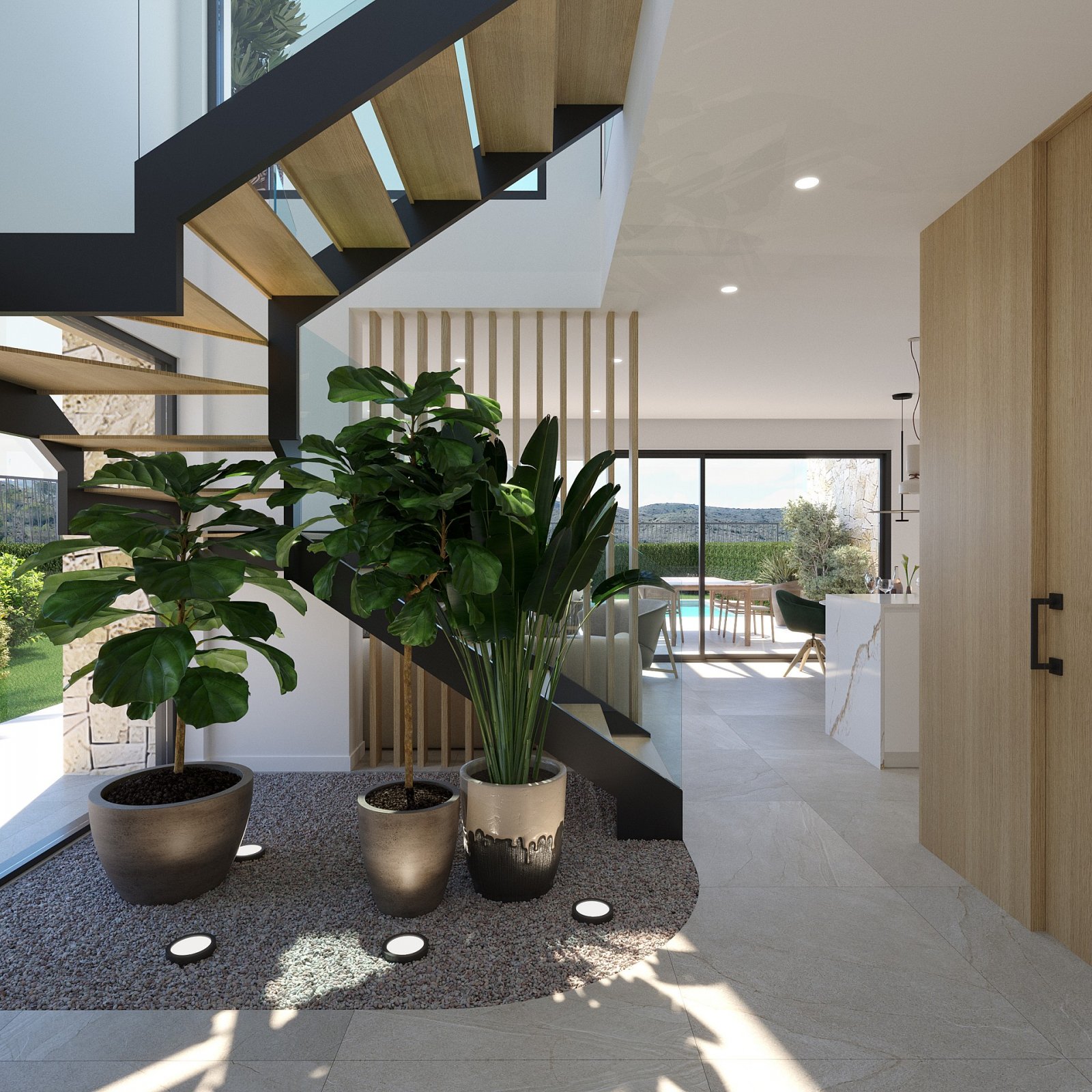 Exklusive Reihenhausvilla mit privatem Pool und Parkplatz