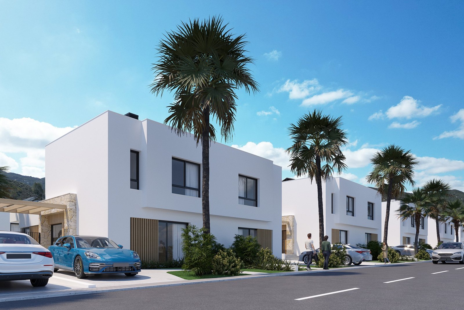 Exklusive Reihenhausvilla mit privatem Pool und Parkplatz