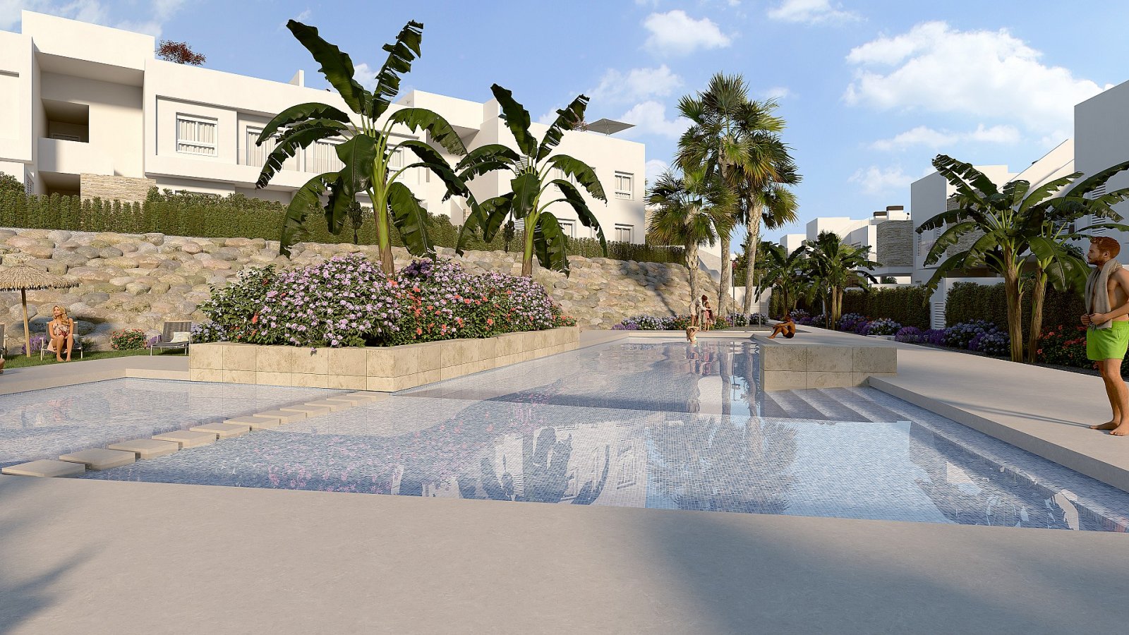 Luxuriöses Apartment mit Solarium, 3 Schlafzimmern und Gemeinschaftspool